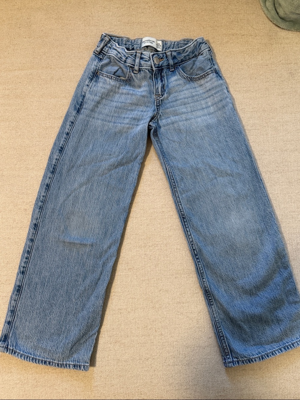 abercrombie kids light blue straight leg jeans